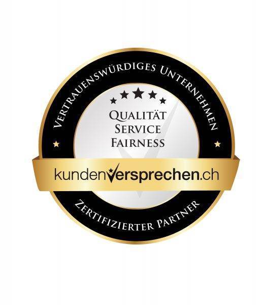 Kundenversprechen Swiss-Insektenschutz Gütesiegel Kundenversprechen